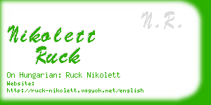nikolett ruck business card